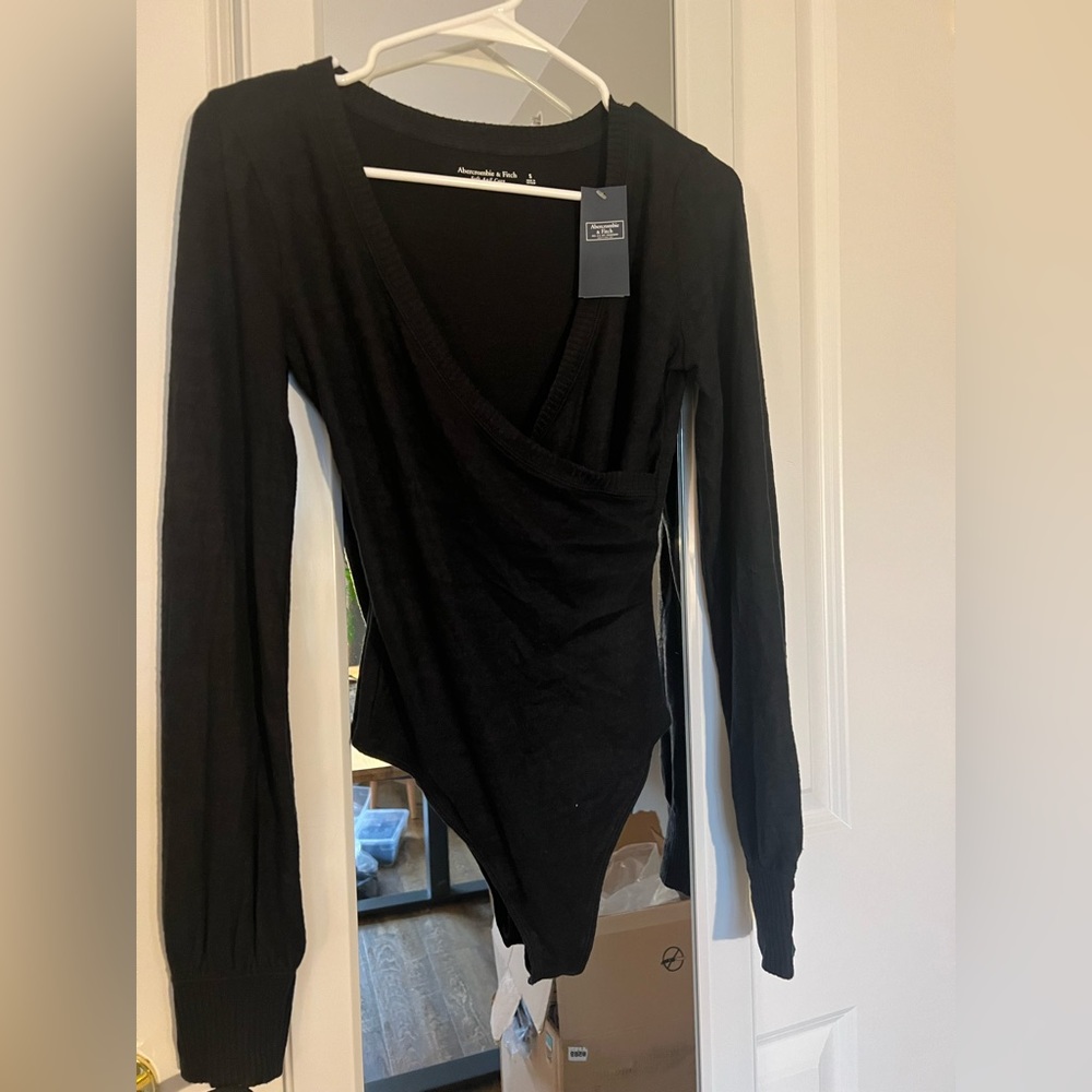 NWT Abercrombie Long Sleeve Black Bodysuit